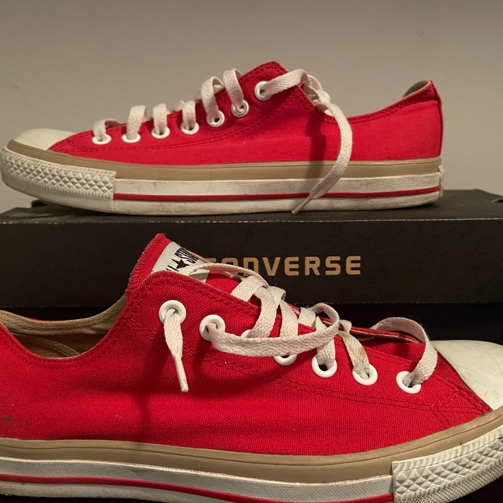 Converse Red Low-Top Sneakers